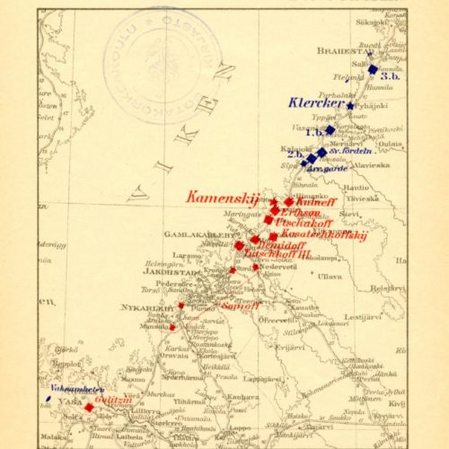 eräs kartta suomen sodasta lokakuun lopulta 1808